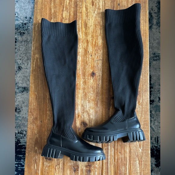 Shein Over the knee lug sole boot - Picture 1 of 3